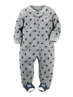 Carter/'s Baby Girls/' Hooded Polka Dot Fleece Jumpsuit Orig.$22.00 NB-18Months